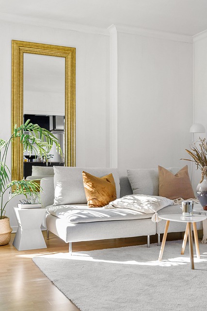 designer curated living room moodboard with curved sofa and earthy tones 2026